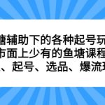 鱼塘 辅助下的各种起号玩法，市面上少有的鱼塘课程 养鱼 起号 选品 爆流（11.4更新）