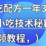 全国小吃创业地摊培训技术，卖小吃配方年入百万，附629G秘制配方+摆摊秘籍