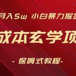 月入5w+，小白暴力掘金，0成本玄学项目，保姆式教学（教程+软件）【揭秘】