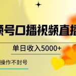 视频号囗播视频直播玩法，单日收入5000+，批量操作不封号【揭秘】