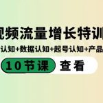 短视频流量增长特训营：流量认知+数据认知+起号认知+产品认知（10节课）