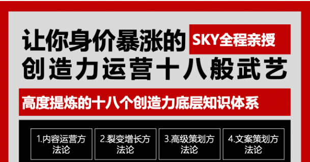 让你的身价暴涨的创造力运营十八般武艺  高度提炼的18个创造力底层知识体系