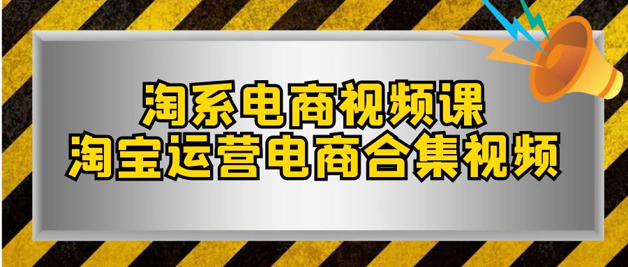 淘系-电商视频课，淘宝运营电商合集视频（33节课）