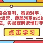 淘系全系列，看透对手，自然会运营，覆盖淘系99%的打法，实操案例读懂对手