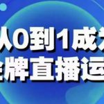 从0-1成为金牌直播运营：账号运营策略，加速账号成长，综合提升运营技能，成为金牌运营