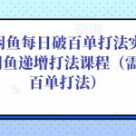 后浪闲鱼每日破百单打法实操课程+闲鱼递增打法课程（需配合百单打法）