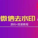 搭建微信去水印小程序，带流量主，支持全球验证码发放【源码+搭建教程】