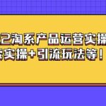 电商掌柜杨茂隆系列课程：2022淘系产品运营实操+搜索实操+引流玩法等