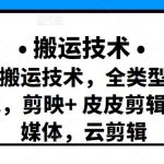 最新短视频搬运技术，全类型可做影视，剪映+皮皮剪辑，一媒体，云剪辑