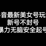 抖音最新美女号玩法，新号不封号，暴力无脑安全起号【揭秘】