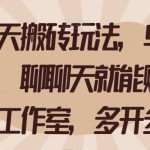 全新聊天搬砖玩法，单号日入上百，聊聊天就能赚米，适合工作室，多开多得【揭秘】