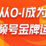 从0-1成为视频号金牌运营，微信运营/账号内容/选品组货/直播全案/起号策略，我们帮你在视频号赚到钱