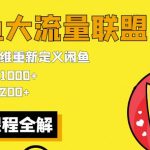 价值1980最新闲鱼大流量联盟骚玩法，单日引流200 ，稳定日入1000 【第二期】