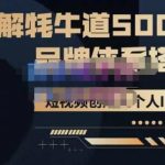 牛牛·500家餐饮品牌搭建&短视频深度解析，拆解牦牛道500家品牌体系搭建