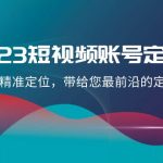 2023短视频账号定位课，账号精准定位，带给您最前沿的定位思路（21节课）