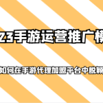 2023手游运营推广模式，教你如何在手游代理加盟平台中脱颖而出