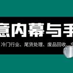 生意内幕与手段：行业内幕、冷门行业、尾货处理、废品回收、空手套白狼（全集）