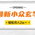 最新小众玄学项目，保底月入2W＋ 无门槛高利润，小白也能轻松掌握